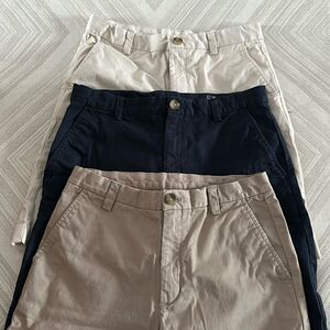 Vineyard Vines Boys' Stretch Breaker Shorts (3) Pairs, Khaki, Navy & Stone, Sz S